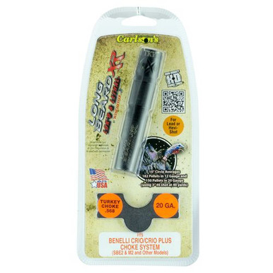 Carlson's Choke Tubes 70155 Long Beard Turkey  Benelli Crio Plus 20 Gauge 17-4 Stainless Steel Blued (Ported)