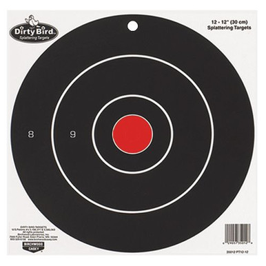 Birchwood Casey 35012 Dirty Bird  Bullseye Hanging Tagboard Target 12" 12 Per Pack