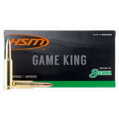 HSM 65CREEDMOOR1N Game King  6.5 Creedmoor 140 gr Sierra GameKing Spitzer Boat-Tail 20 Bx/ 20 Cs