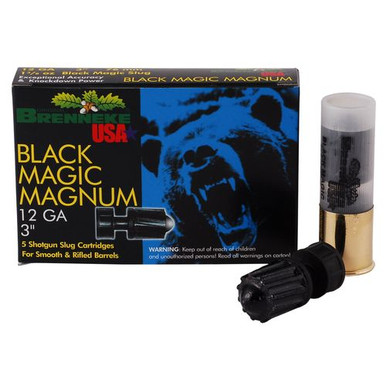 Brenneke SL123BMM Black Magic Magnum  12 Gauge 3" 1 3/8 oz Slug Shot 5 Bx/ 50 Cs