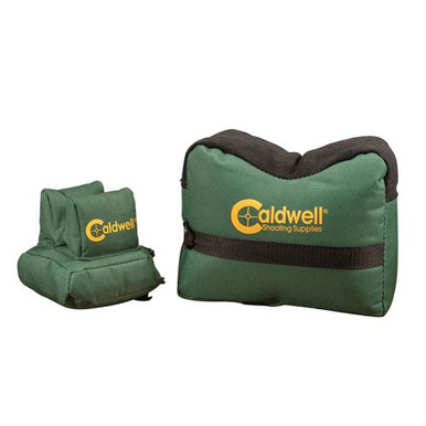 Caldwell 939333 DeadShot Shooting Bag Combo Prefilled Dark Green 600D Polyester Includes Front and Rear Bags