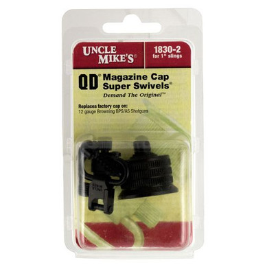 Uncle Mike's 18302 Super Swivel Magazine Cap Black 1" Shotgun Browning BPS/A5 12 Gauge Steel