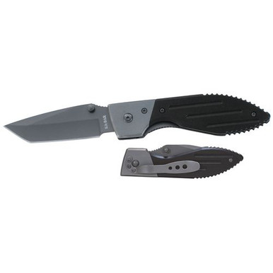 Ka-Bar 3074 Warthog  3" Folding Tanto Plain 420 Stainless Steel Blade G10 Black Handle