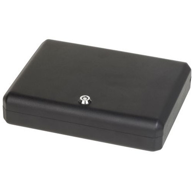 Bulldog BD1128 Pesonal Vault Large Key Entry Black Steel Holds 1 Handgun 11" H x 8.50" W x 2.25" D