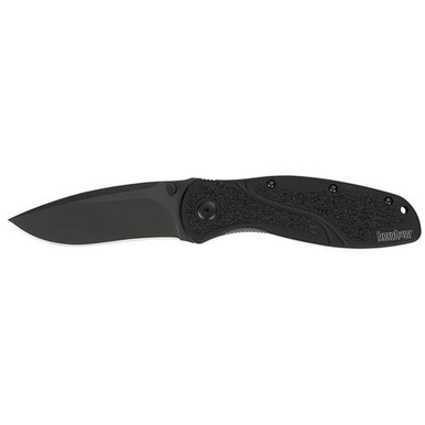 Kershaw 1670BLK Blur  3.40" Drop Point w/Recurve Plain DLC Black 14C28N Sandvik Stainless Steel Black Anodized Aluminum Handle Folding