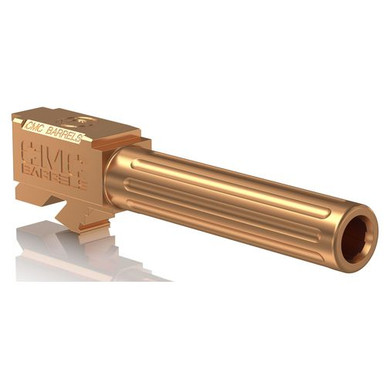 CMC Triggers 75524 Match Precision  9mm Luger 4.01" Bronze DLC Finish 416R Stainless Steel Material with Fluting for Glock 19 Gen3-4