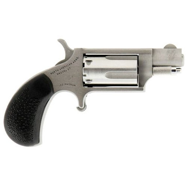 North American Arms 22MSGRCHSS Mini-Revolver Carry Combo 22 Mag 5rd 1.13" Overall Stainless Steel with Black Rubber Grip Includes Holster