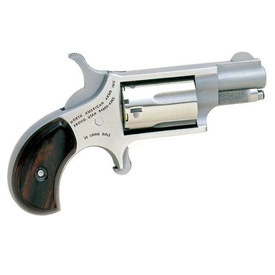 North American Arms 22LR Mini-Revolver *CA Compliant 22 LR 5rd 1.13" Overall Stainless Steel with Rosewood Birdshead Grip