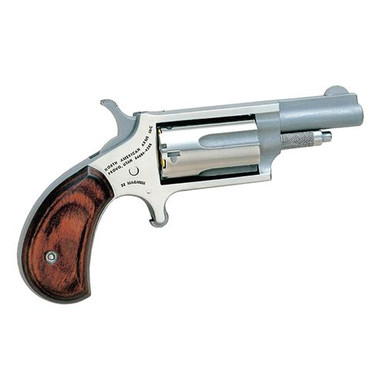 North American Arms 22MC Mini-Revolver  22 LR,22 Mag 5rd 1.63" Overall Stainless Steel with Rosewood Grip