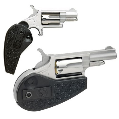 North American Arms 22MSHG Mini-Revolver  22 Mag 5rd 1.13" Overall Stainless Steel with Black Synthetic Holster Grip