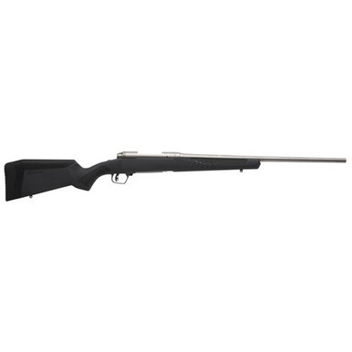 Savage Arms 57058 110 Storm 7mm Rem Mag 3+1 Cap 24" Matte Stainless Rec/Barrel Matte Gray Fixed AccuStock Stock Left Hand (Full Size)