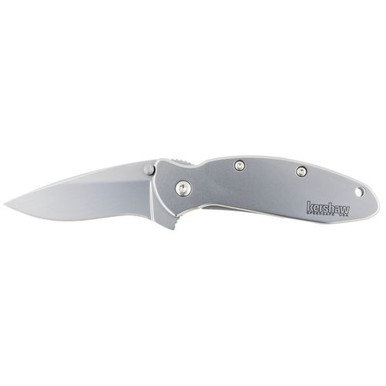 Kershaw 1620FL Scallion  2.40" Folding Drop Point Plain Bead Blasted 420HC Steel Blade 410 Stainless Blead Blasted Handle