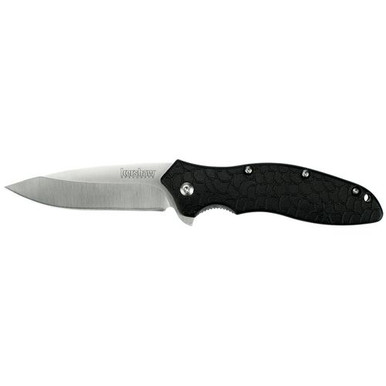 Kershaw 1830 OSO Sweet  3" Drop Point Plain 8Cr13MoV Stainless Steel FRN Black Handle Folding