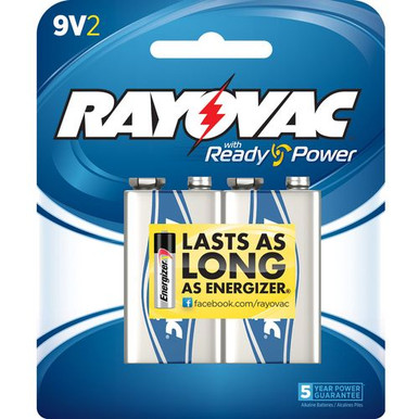 Rayovac A16042J 9V 9V Alkaline 565 mAh 2 Pack