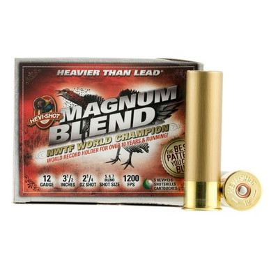 HEVI-Shot HS41205 Magnum Blend Turkey 12 Gauge 3.5" 2 1/4 oz 5,6,7 Shot 5 Bx/ 10 Cs