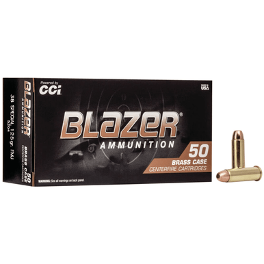 CCI 5204 Blazer Brass Handgun 38 Special 125 gr Full Metal Jacket 50 Per Box