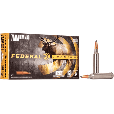 Federal P7RF Premium 7mm Rem Mag 160 gr Nosler Partition 20 Per Box