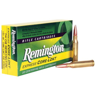 Remington Ammunition 21337 Core-Lokt  7mm-08 Rem 140 gr Core-Lokt Pointed Soft Point (PSPCL) 20 Bx/ 10 Cs