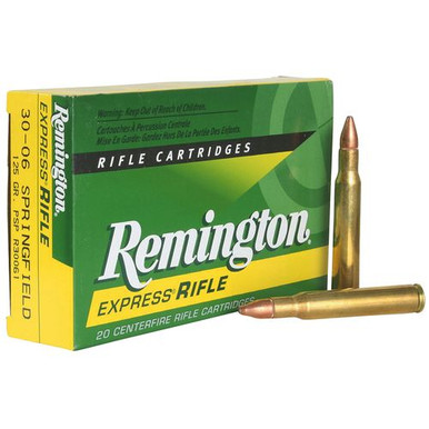 Remington Ammunition 21401 Core-Lokt  30-06 Springfield 125 gr Pointed Soft Point (PSP) 20 Bx/ 10 Cs