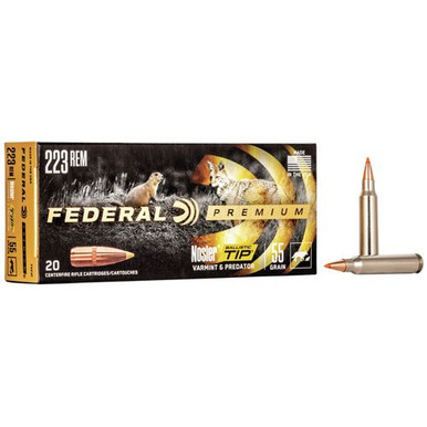 Federal P223F Premium V- Shok 223 Rem 55 gr Nosler Ballistic Tip (NBT) Rifle Ammo