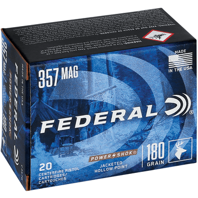 Federal C357G Power-Shok Handgun 357 Mag 180 gr Jacket Hollow Point 20 Per Box