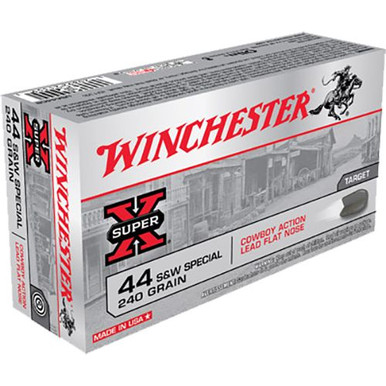 Winchester Ammo USA44CB Super-X Cowboy Action 44 S&W Spl 240 gr Lead Flat Nose (LFN) 50 Bx/10 Cs