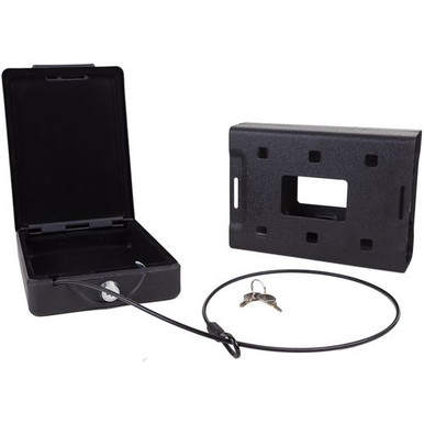 Bulldog BD1100 Car Vault  Key Entry Matte Black Powder Coat Steel Holds 1 Handgun 8.70" x 6" x 2.50"