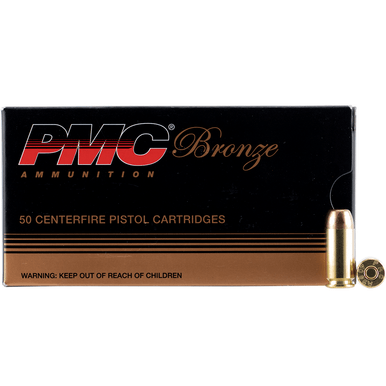 PMC 40D Bronze 40 S&W 165 gr Full Metal Jacket Handgun Ammo