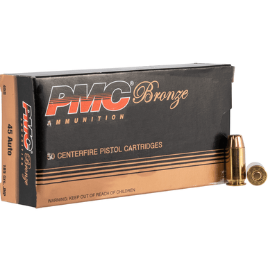 PMC 45B Bronze 45 ACP 185 gr Jacket Hollow Point 50 Per Box-45B