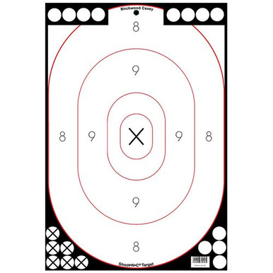 Birchwood Casey 34615 Shoot-N-C  Self-Adhesive Paper Silhouette Black/White 5 Pack