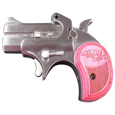 Bond Arms BAM Mini Girl 357 Mag/38 Sp 2.50" 2rd Round Stainless Pink Laminate Grip