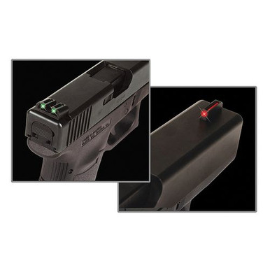 TruGlo TG-131S1 Fiber-Optic  3-Dot Set Red Front, Green Rear Nitride Fortress Frame for Sig P-Series with #8 Front & Rear