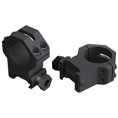 Weaver Mounts 48362 Scope Ring Set Four Hole Skeleton Picatinny/Weaver Extra High 1" Black Anodized Aluminum