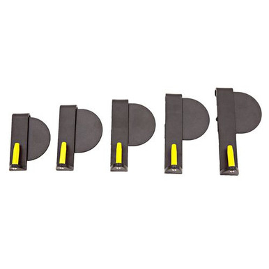 Versacarry 9MD Zerobulk  Medium Black Plastic Resin Clip w/Yellow Derlin Barrel Retention Rod IWB 4" 9mm Ambidextrous Hand