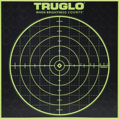 Truglo TG-10A6 Tru-See  Self-Adhesive Paper Bullseye Black/Green 6 Per Pkg