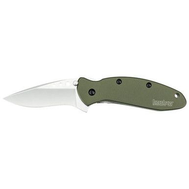 Kershaw 1620OL Scallion  2.40" Drop Point Plain Bead Blasted 420HC Steel Olive Drab Anodized Aluminum Handle Folding