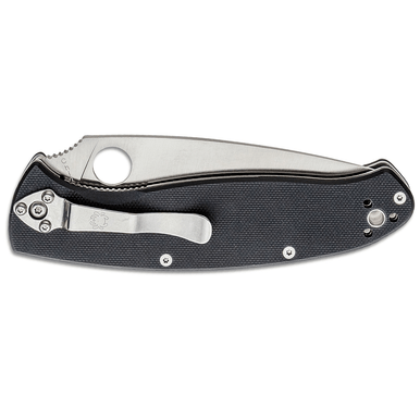 Spyderco C142GP Resilience  4.25" Folding Drop Point Plain 8Cr13MoV SS Blade /G10 Black Handle