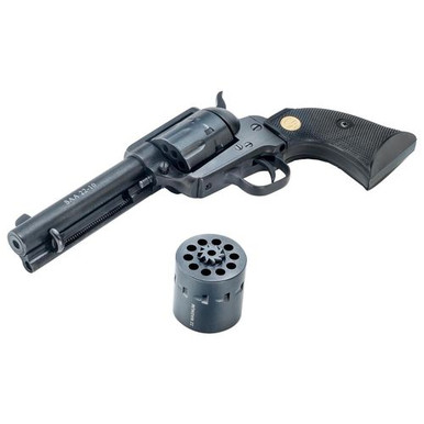 Chiappa Firearms 340170D SAA 1873 Dual Cylinder 22 LR, 22 Mag 10rd 7.50" Overall Blued Steel with Black Polymer Grip