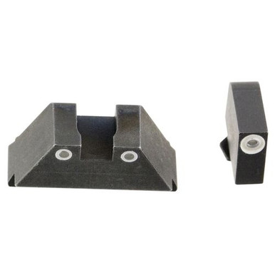 AmeriGlo GL329 Tall Suppressor Height Sight XL Set Tritium Green with White Outline Front & Rear Black Frame for Most Glock Gen1-5 (Except 42,43)