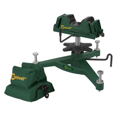 Caldwell 383640 Rock Front Shooting Rest Padded Rear Filled Canvas Bag Combo Grn