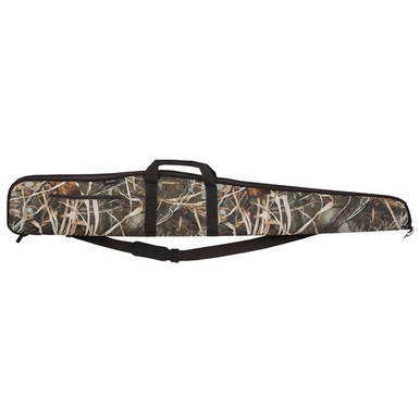 Bulldog BD284 Extreme Shotgun Case made of Water-Resistant Nylon with Realtree Max-5 Finish & Brown Trim, 2.25" Foam Padding, Full Length Zipper, Fur Lining & Removable Shoulder Strap 52" L