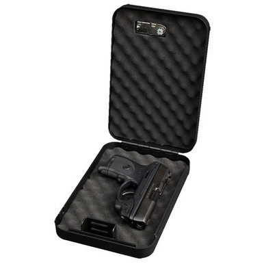 Bulldog BD1126 Personal Vault Combination/Key Entry Black Powder Coat Steel Holds 1 Handgun 9.50" L x 6.50" W x 2" D