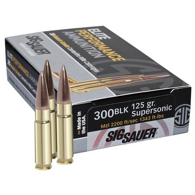 Sig Sauer E300A120 Elite Match Grade  300 Blackout 125 gr Open Tip Match (OTM) 20 Bx/ 25 Cs