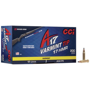 CCI 949CC Varmint A17 17 HMR 17 gr Varmint Tipped 200 Bx/ 10 Cs