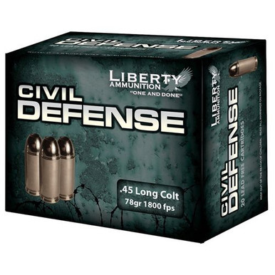 Liberty Ammunition LACD45031 Civil Defense  45 Colt (LC) 78 gr Hollow Point (HP) 20 Bx/ 50 Cs