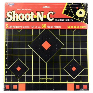 Birchwood Casey 34207 Shoot-N-C Sight-In Self-Adhesive Paper 5-Diamond Multi Color 5 Pack