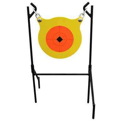 Birchwood Casey 47330 World of Targets Boomslang Centerfire Yellow Gong w/Orange Target .5" Thick AR500 Steel