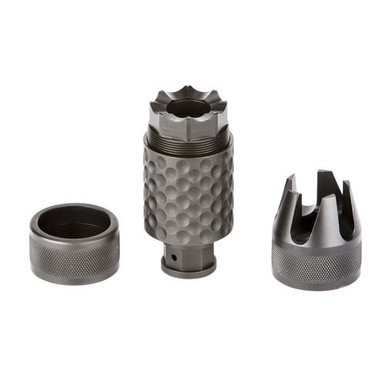Spikes SAKB0200 Barking Spider2 30 Caliber Muzzle Brake 5/8"-24 tpi Black Nitride 4140 Chromoly Steel