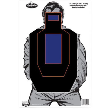 Birchwood Casey 35728 Dirty Bird Bad Guy Silhouette Hanging Tagboard Target 12" x 18" 8 Per Pack