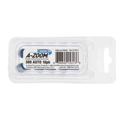 A-Zoom 15313 Pistol Training Rounds  380 ACP 10 Pkg.